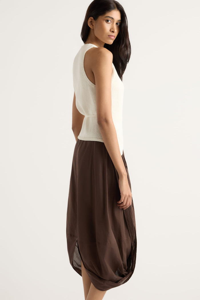 Arya | Freya Gathered Drape Maxi Skirt in Size Small