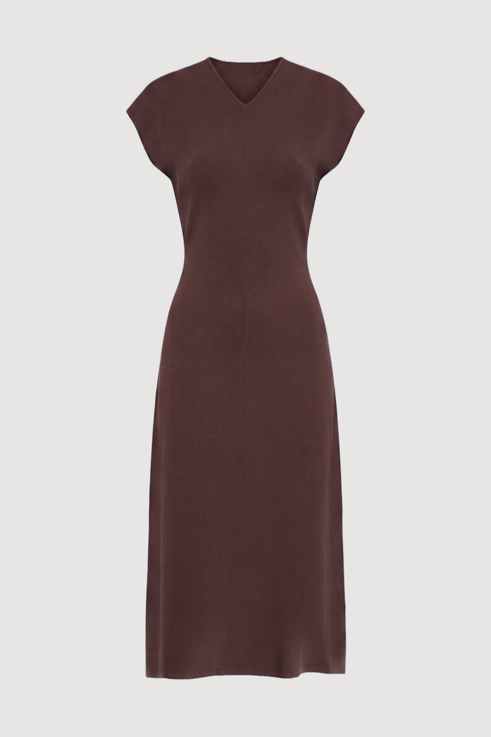 Beate | Frida V-Neck Sweater Dress - Flat