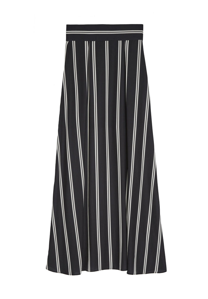 GABEL CLEAN PLEAT MAXI SKIRT - MOD PINSTRIPE