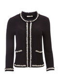 GEORGIA SHORT BEADED JACKET - BLACK