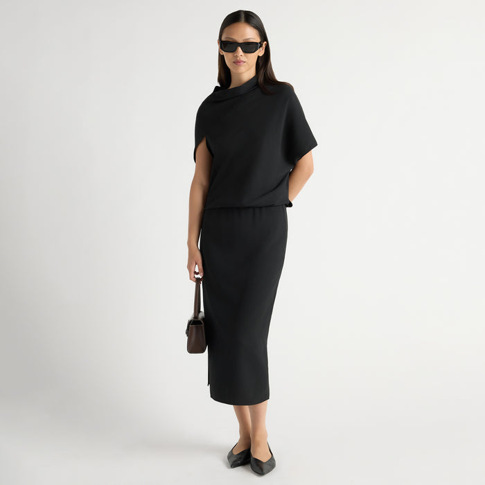 Gitte Asymmetric-Sleeve Dress