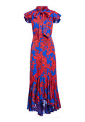 GRETA RUFFLE HEM MIDI DRESS - FANCY FLORAL
