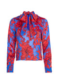GWENDA TIE NK CROPPED BLOUSE - FANCY FLORAL