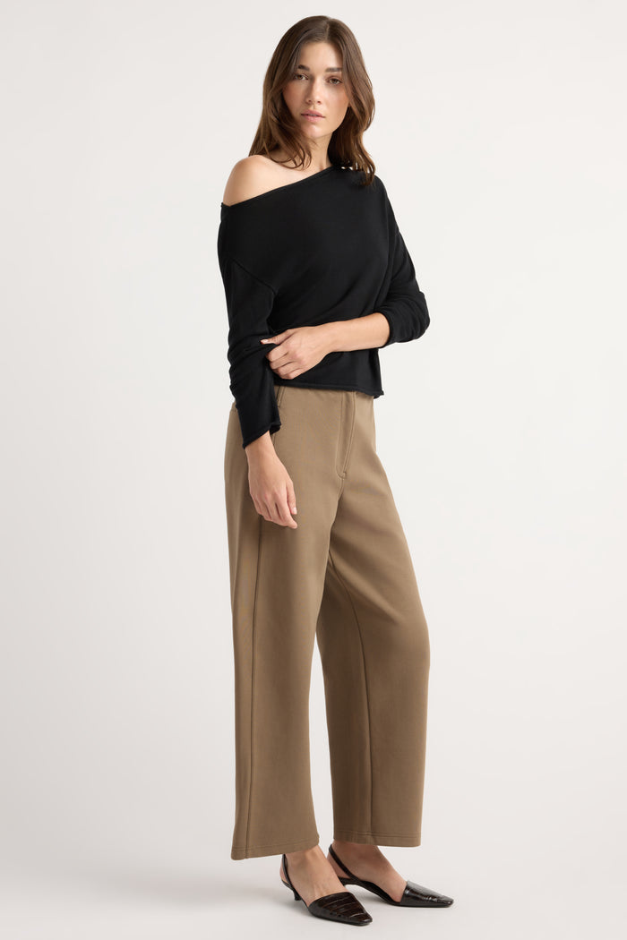 Renée | Hachi Tencel-Wool Off-Shoulder Sweater in Size Small
