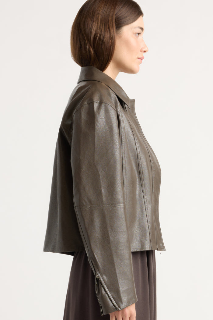 Renée | Halle Vegan Leather Jacket in Size Small