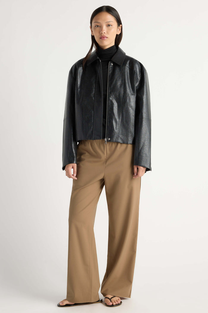 May-Li | Halle Vegan Leather Jacket in Size Small