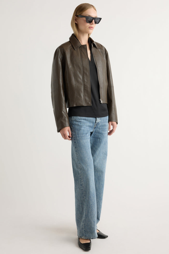 Jess | Halle Vegan Leather Jacket in Size Small