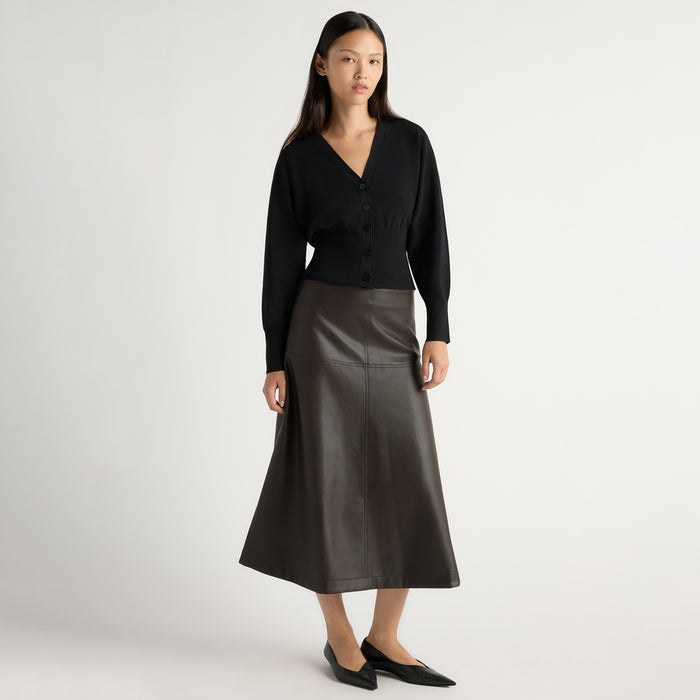 Harley A-Line Vegan Leather Skirt