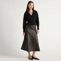 Harley A-Line Vegan Leather Skirt
