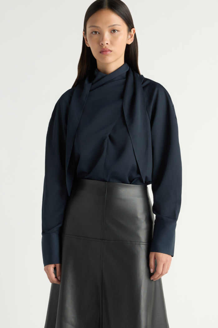 Mali | Harley A-Line Vegan Leather Skirt in Size Small