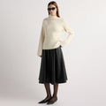 Marije | Harlow Vegan Leather Flare Skirt in Size Small