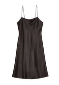 HARMONY DRAPEY SLIP DRESS - BLACK