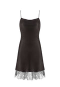 HARMONY LACE SLIP DRESS - BLACK