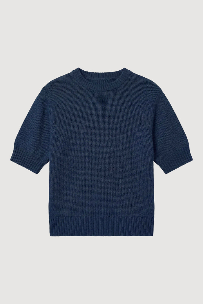 Karolina | Heidi Pullover Short-Sleeve Knit Top in Size Extra Small - Flat