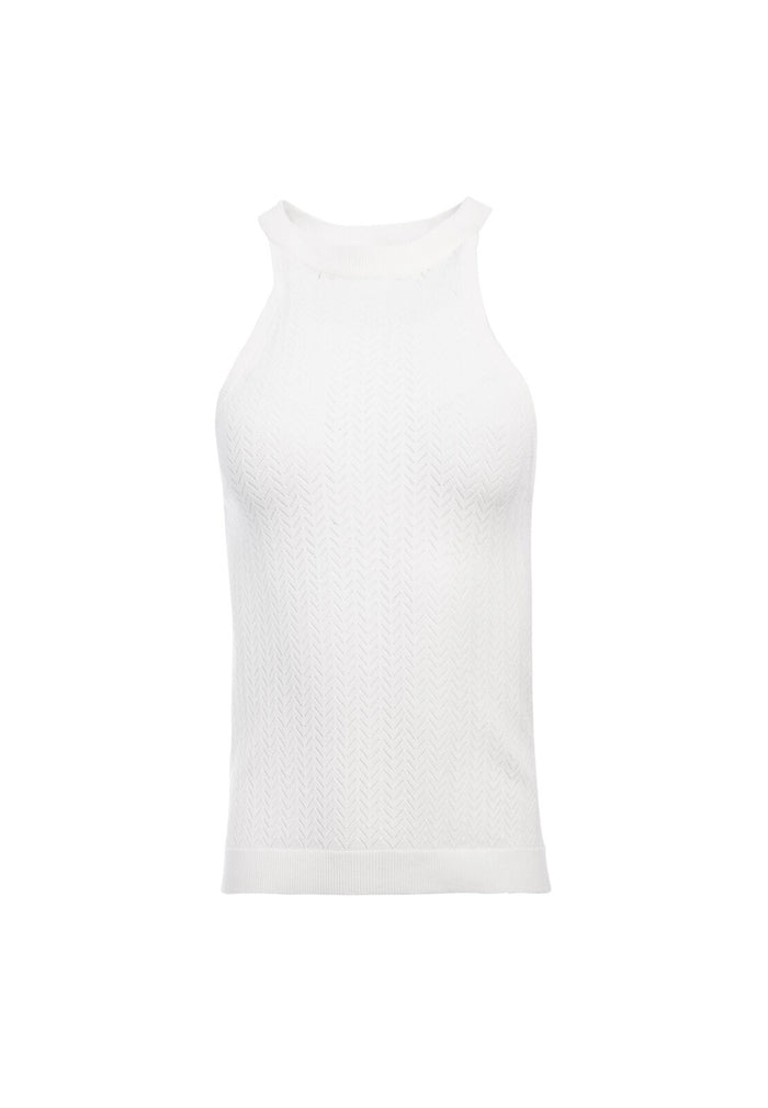 HIEDI POINTELLE SLVLSS SWTR - SOFT WHITE