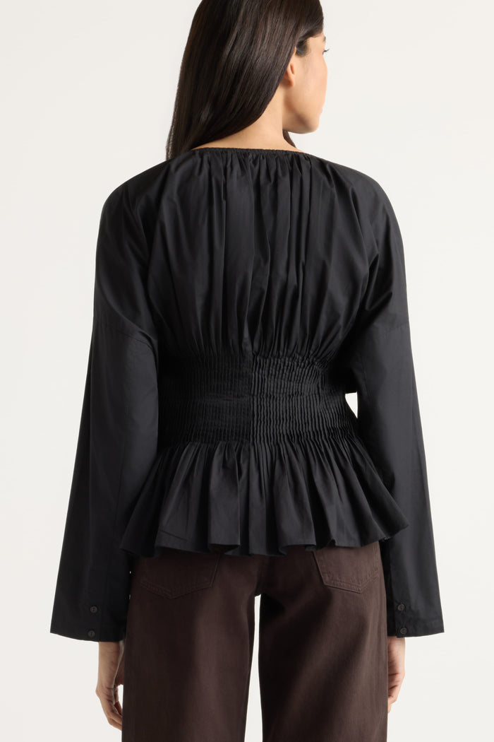 Arya | Hiroko Pleated Sculpted Blouse in Size Small
