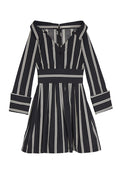 ILIANA PARTY DRESS - MOD PINSTRIPE