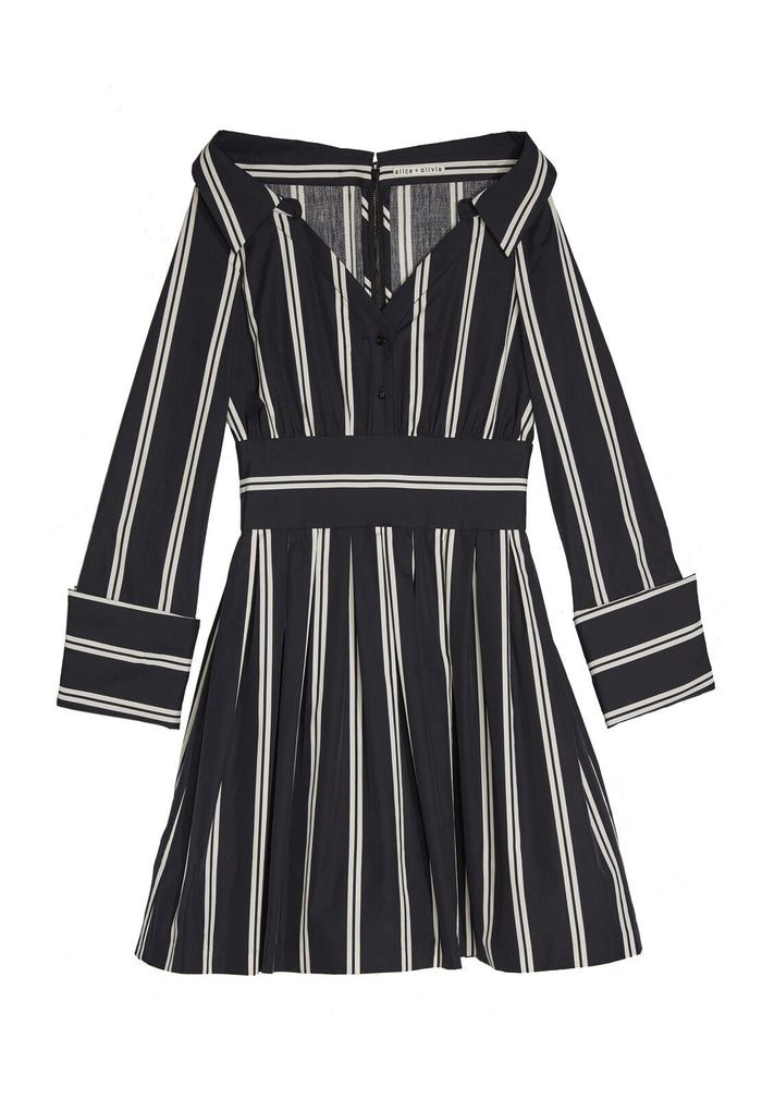 ILIANA PARTY DRESS - MOD PINSTRIPE