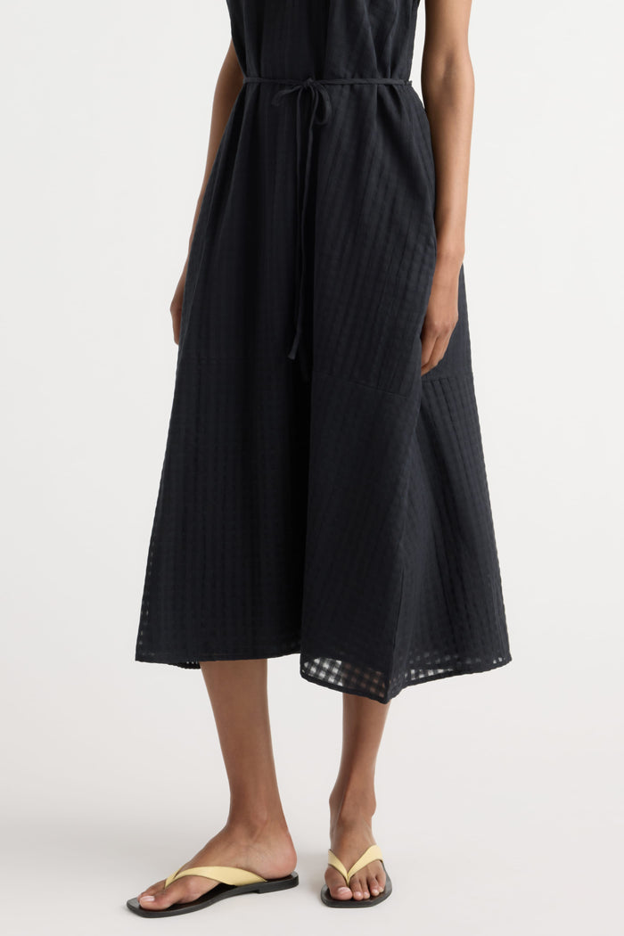 Isilda | Imogen Organic Cotton U-Neck Gingham Dress in Size Extra Small