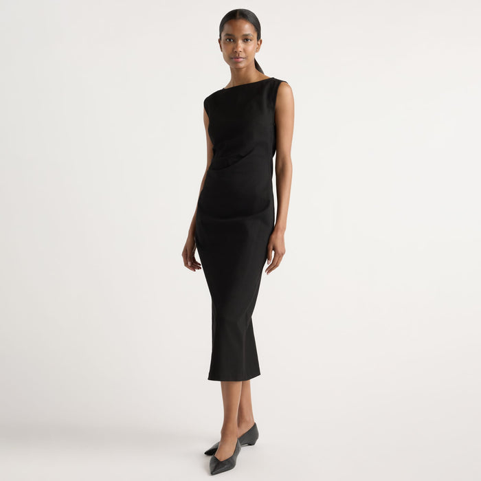 Isilda | Inari Cotton Twill Boat-Neck Dress in Size Extra Small