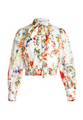 ISSA TIE FRNT BTN DOWN - FLORAL SOIREE-SOFT WHITE