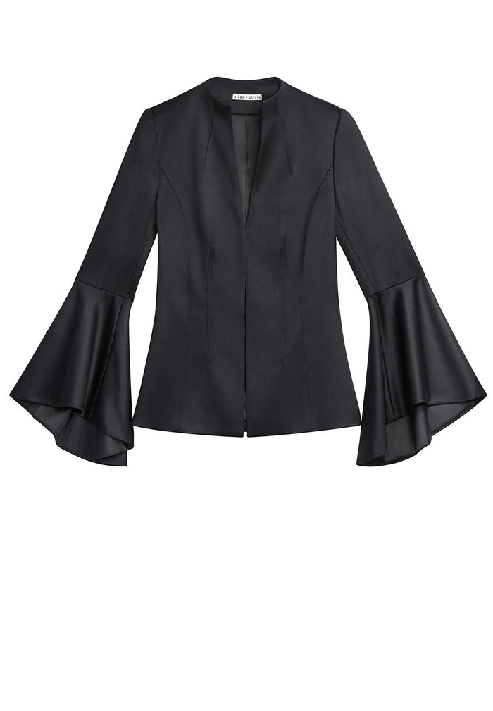 IVANA MCKNK WATERFALL SLV BLZR - BLACK