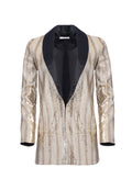 JACE GOLD SEQUIN OVERSIZED BLAZER - GOLD MULTI/BLACK