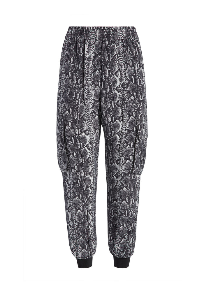 JADON PULL UP CARGO PANT - SNAKE SOFT WHITE