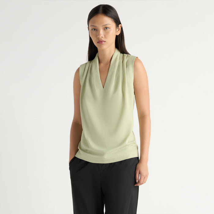 May-Li | Jae V-Neck Sleeveless Blouse in Size Small
