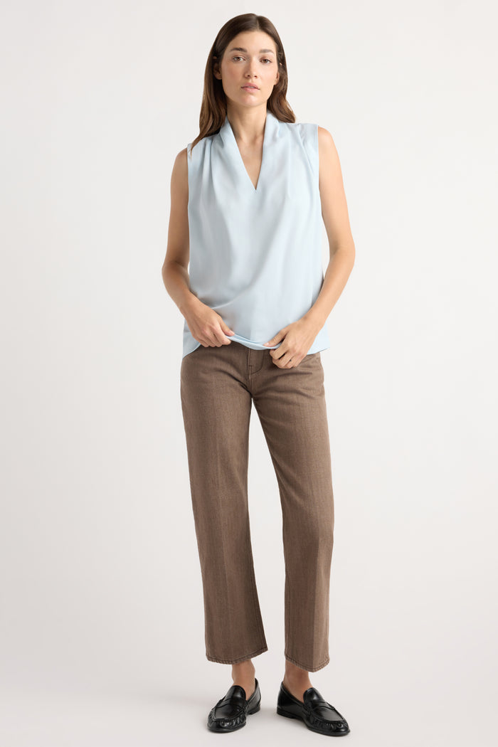 Renée | Jae V-Neck Sleeveless Blouse in Size Extra Small