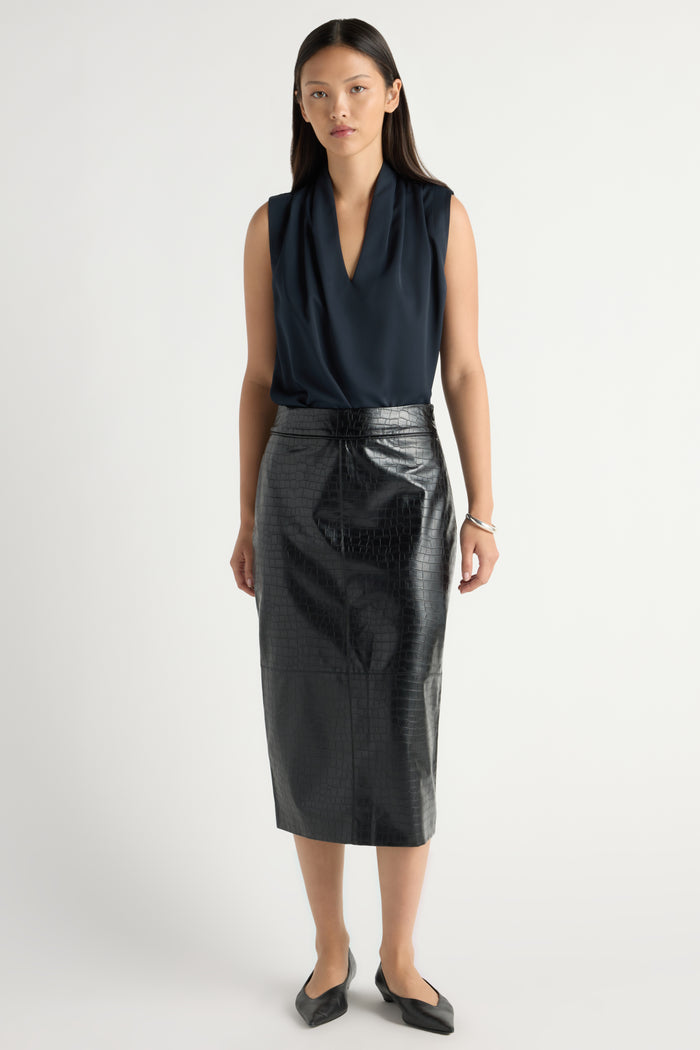 May-Li | Jae V-Neck Sleeveless Blouse in Size Small