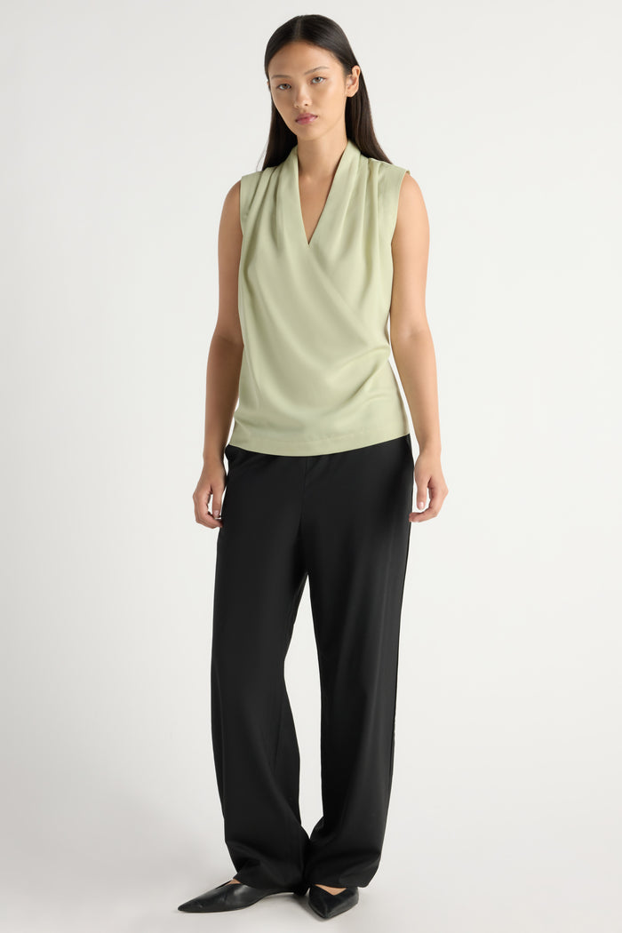 May-Li | Jae V-Neck Sleeveless Blouse in Size Small