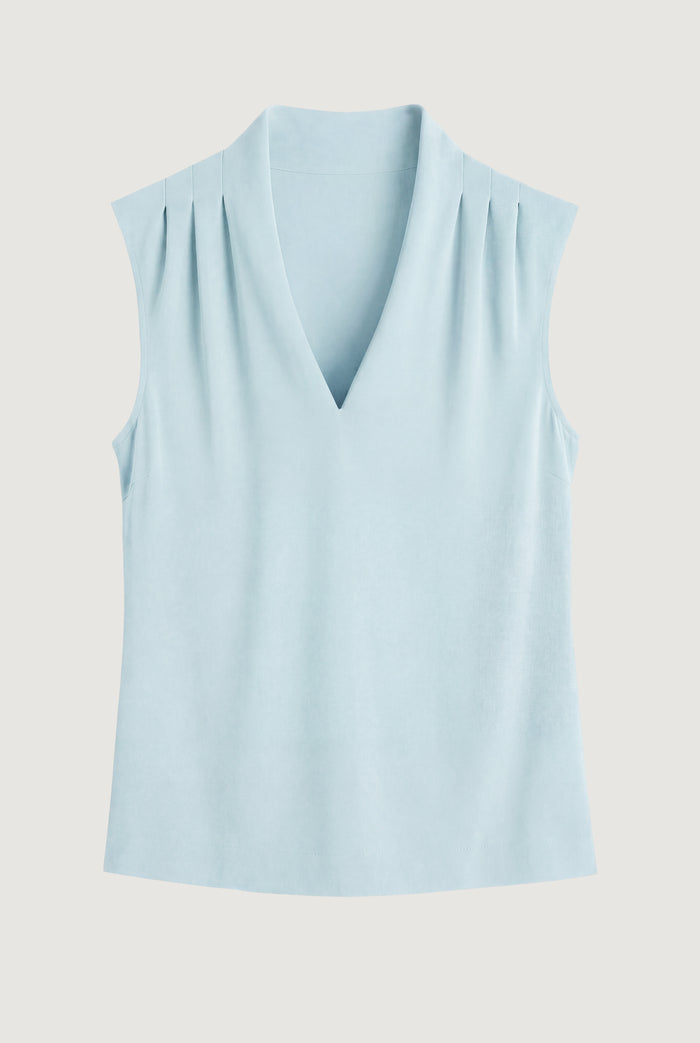 Renée | Jae V-Neck Sleeveless Blouse in Size Extra Small - Flat