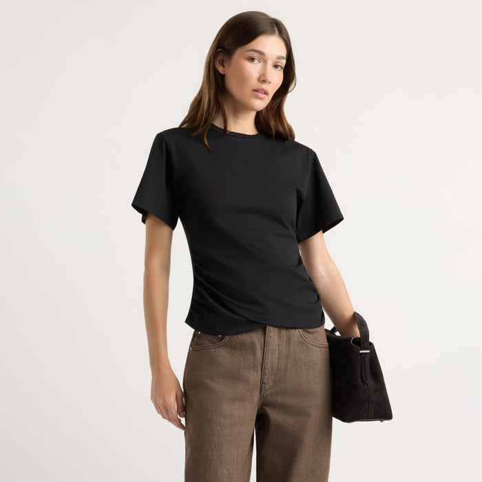 Renée | Janette Front-Wrap Jersey Tee in Size Small