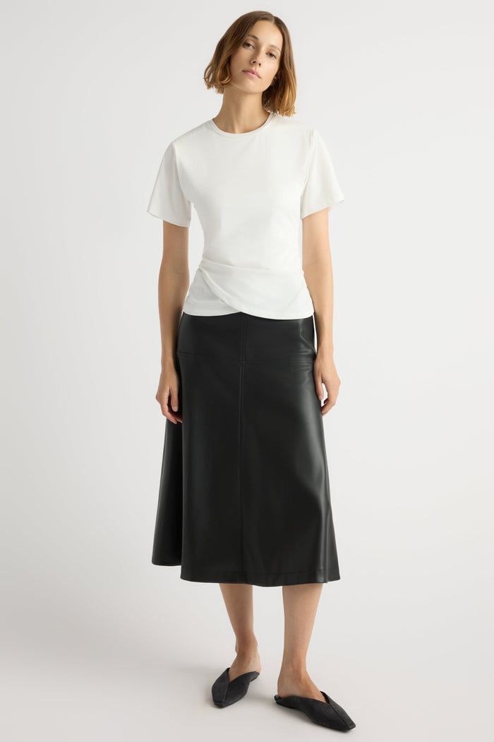 Mali | Janette Front-Wrap Jersey Tee in Size Small