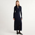 Kelsey | Janne Ribbed Two-Way Zip Sweater Dress in Size Small