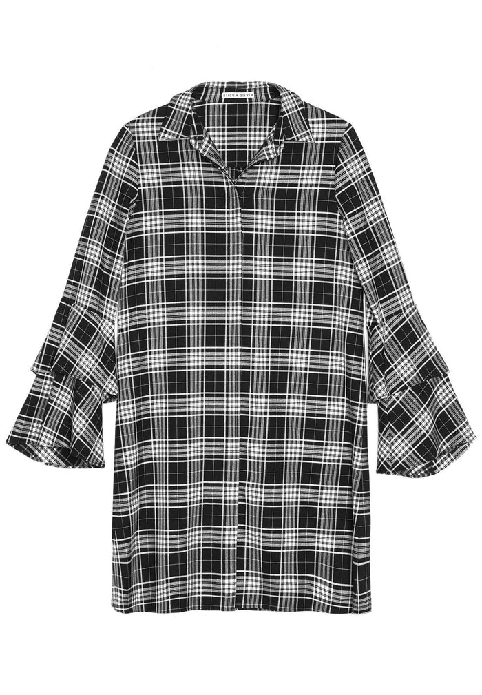 JEM DBL TRUMPET SLV SHIRT DRS - BLACK/WHITE