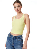 JEMI RIBBED TANK - LEMON