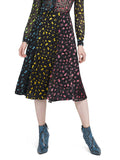 JENESSA RAINBOW LEOPARD SKIRT - ABSTRACT LEOPARD TEAL/COMBO