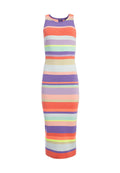 JENNER STRPD CRW NK SLIM DRESS - MULTI