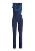 JERI CREW NK STRGHTLG JUMPSUIT - SAPPHIRE