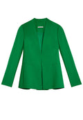 JERRI LNG OPN FRT CLLRLSS BLZR - KELLY GREEN