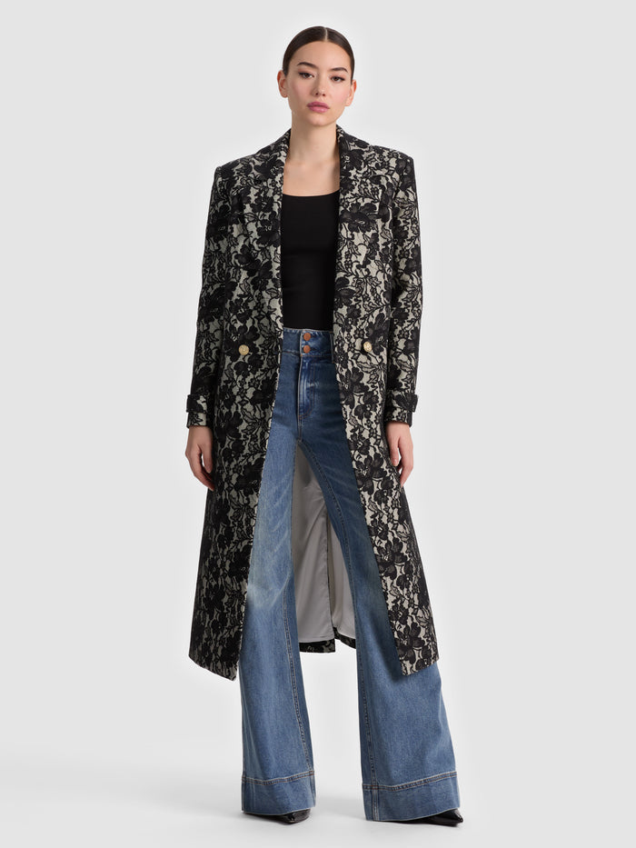 JIMMY LACE COAT - OFF WHITE/BLACK