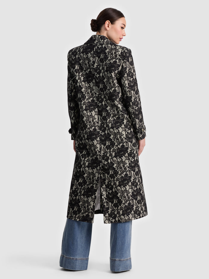 JIMMY LACE COAT - OFF WHITE/BLACK