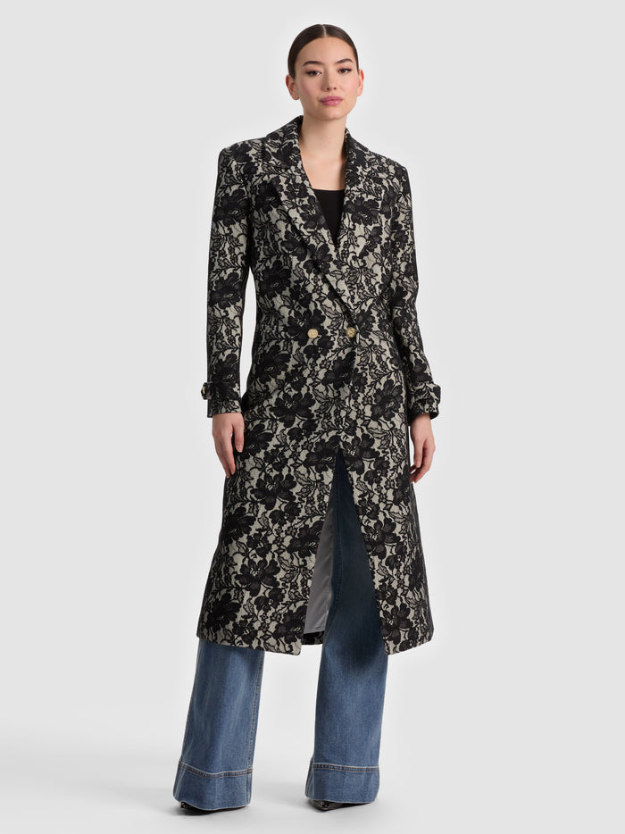 JIMMY LACE COAT - OFF WHITE/BLACK