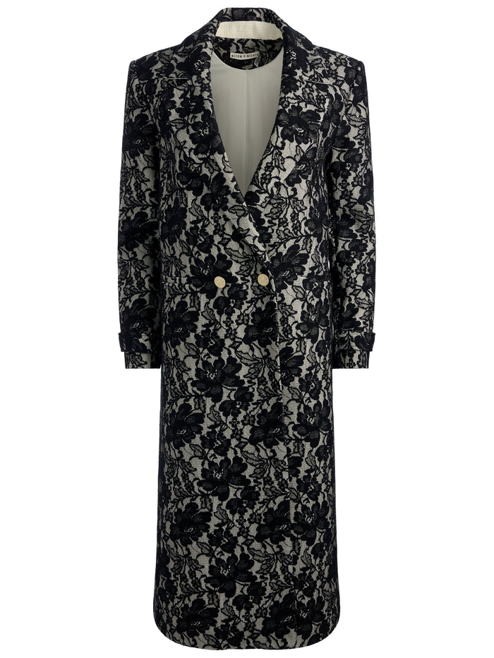JIMMY LACE COAT - OFF WHITE/BLACK