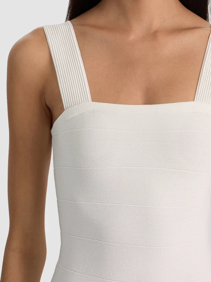 JODIE BANDAGE MINI DRESS - SOFT WHITE