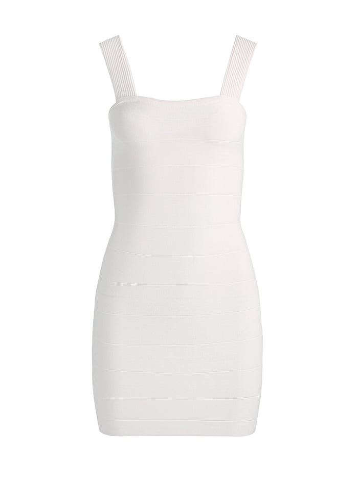 JODIE BANDAGE MINI DRESS - SOFT WHITE