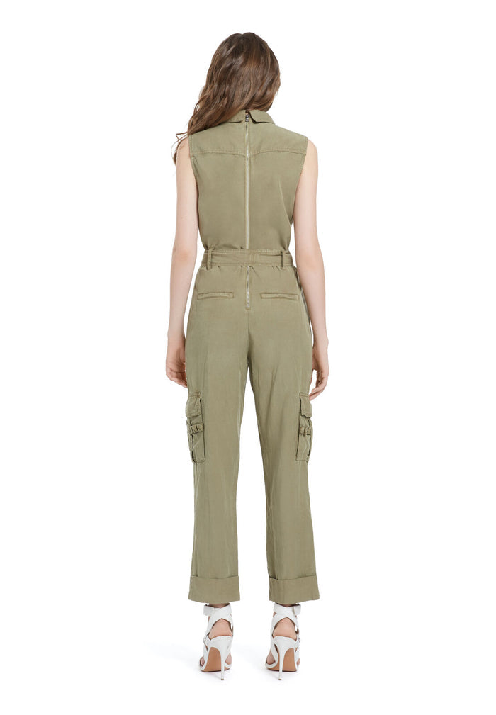 JOEL SLVLSS CARGO JUMPSUIT - ARMY