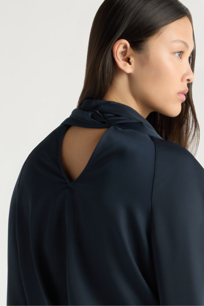 May-Li | Josephine Scarf-Neck Blouse in Size Small